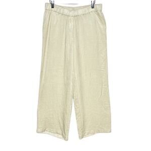 J. Jill Womens Cream Corduroy Wide Leg Viscose Rayon Pants Size Small‎